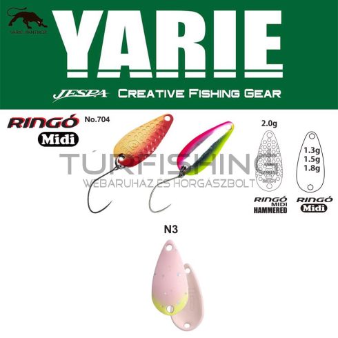 Yarie Jespa YARIE 704 RINGO MIDI 1.8gr N3 Light Pink Glow