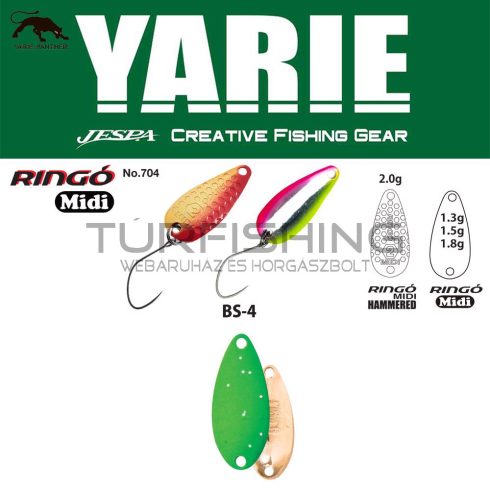 Yarie Jespa YARIE 704 RINGO MIDI HAMMERED 2.0gr BS-4 Lime Glitter