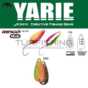   Yarie Jespa YARIE 704 RINGO MIDI HAMMERED 2.0gr E65 Second Lemon