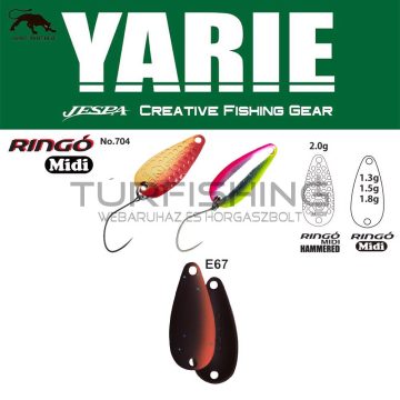   Yarie Jespa YARIE 704 RINGO MIDI HAMMERED 2.0gr E67 Winner Brown