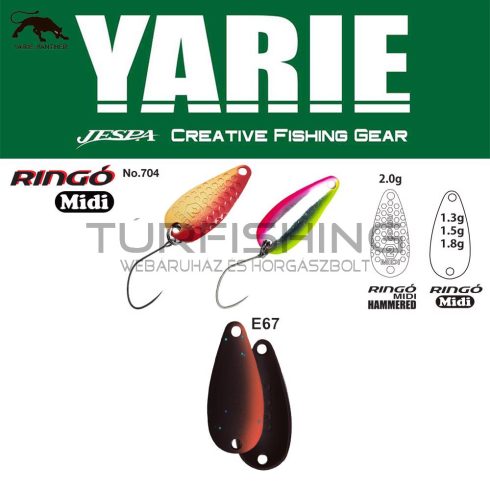 Yarie Jespa YARIE 704 RINGO MIDI HAMMERED 2.0gr E67 Winner Brown