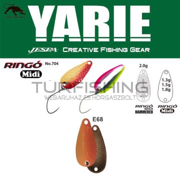   Yarie Jespa YARIE 704 RINGO MIDI HAMMERED 2.0gr E68 Caramel Gold