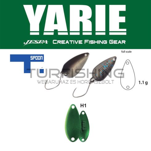 Yarie Jespa YARIE 706 T-SPOON 1.1gr H1 Green Metallic