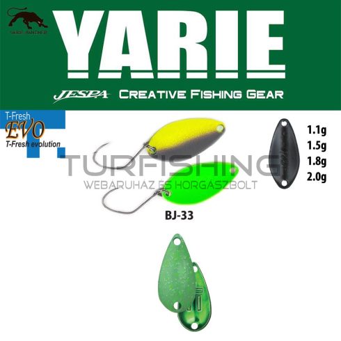 Yarie Jespa YARIE 710T T-FRESH EVO 1.1gr BJ-33 Teppan Green