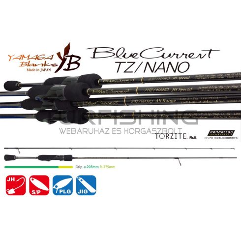 Yamaga Blanks BLUE CURRENT 62TZ NANO 1.88m 3gr Fuji Titanum Torzite