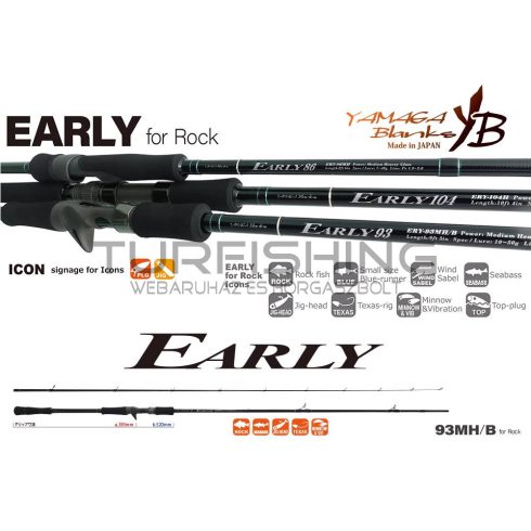 Yamaga Blanks EARLY ROCK 93MH/B BAITCAST 2.815m 10-50gr