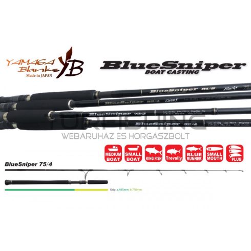 Yamaga Blanks BLUE SNIPER 75/4 2.26m 30-100gr