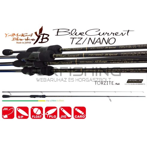 Yamaga Blanks BLUE CURRENT 85TZ NANO 2.57m 3-21gr Fuji Titanum Torzite