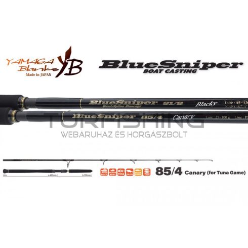 Yamaga Blanks BLUE SNIPER 85/4 CANARY 2.57m 25-100gr