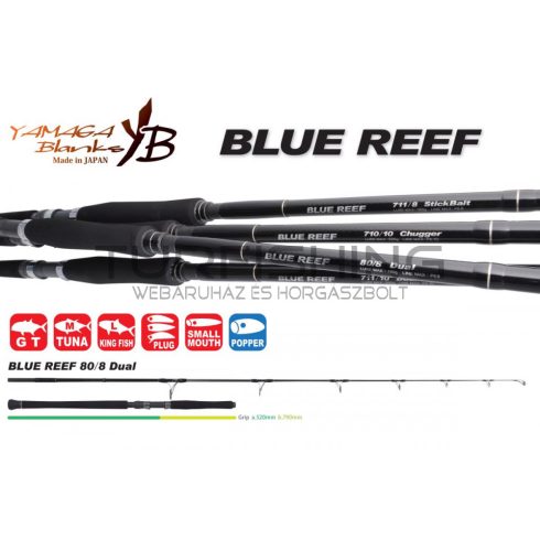 Yamaga Blanks BLUE REEF GT 80/8 DUAL 2.495m Max 160gr