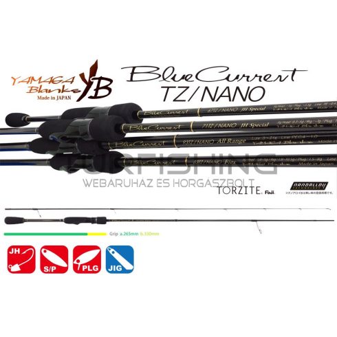 Yamaga Blanks BLUE CURRENT 71TZ NANO 2.175m 7gr Fuji Titanum Torzite