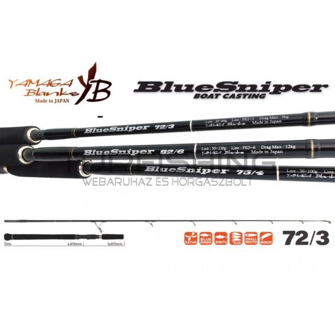 Yamaga Blanks BLUE SNIPER 72/3 2.21m 30-60gr