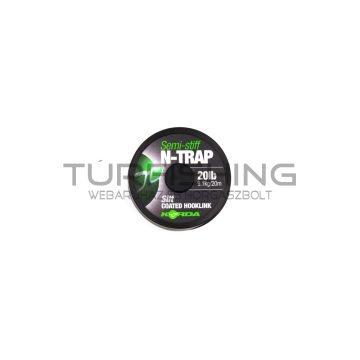 KORDA N-TRAP SEMI STIFF HOOKLINK ZÖLD 15lb 20M